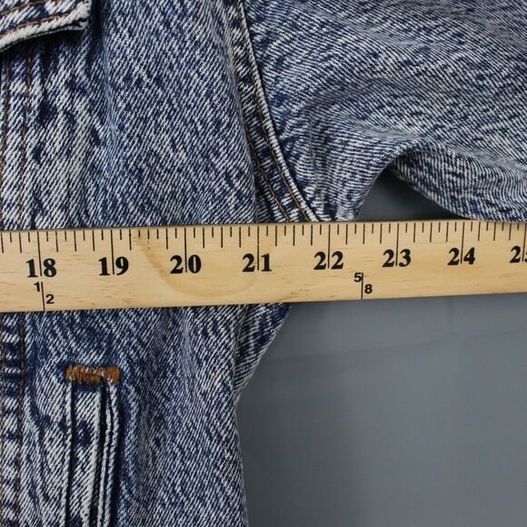 Vintage 80s Levis Jacket Medium Trucker Jean Denim Acid Wash Made In USA 70507 - Picture 9 of 10